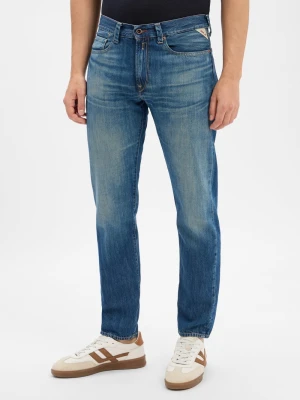Replay Dżinsy slim fit - Neaal Mężczyźni Bawełna niebieski jednolity,