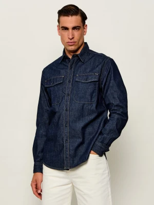 Replay Jeansowa koszula | Regular Fit granatowy