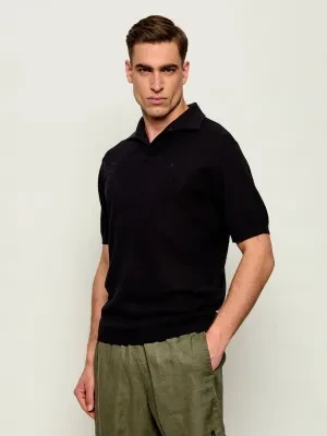 Replay Polo | Regular Fit | z dodatkiem lnu