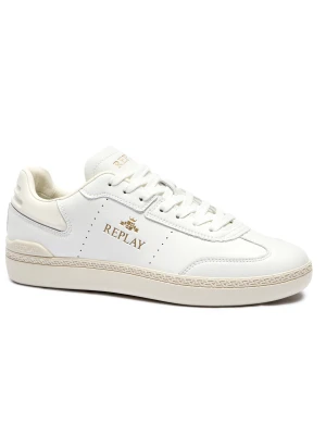 Replay Skórzane sneakersy biały