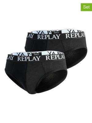 Replay Slipy (2 pary) w kolorze czarnym rozmiar: L