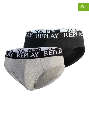 Replay Slipy (2 pary) w kolorze szarym i czarnym rozmiar: L