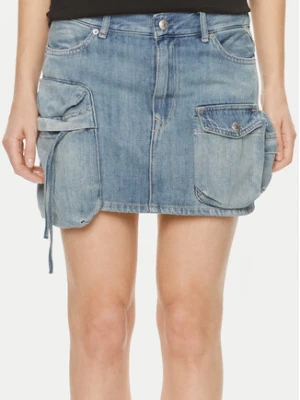 Replay Spódnica jeansowa W9934 .000.794 Niebieski Regular Fit