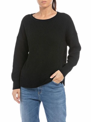 Replay Sweter w kolorze czarnym rozmiar: M