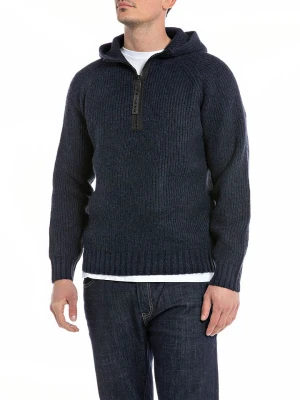 Replay Sweter w kolorze granatowym rozmiar: M