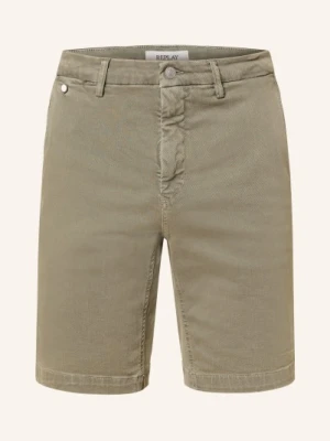 Replay Szorty Jeansowe Benni Regular Fit gruen