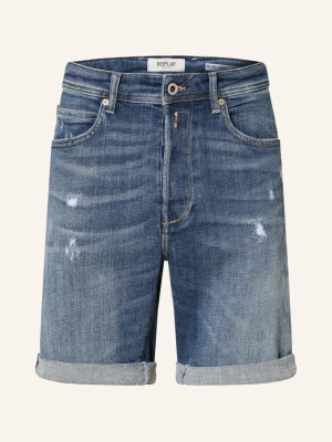 Replay Szorty Jeansowe blau 009 MEDIUM BLUE