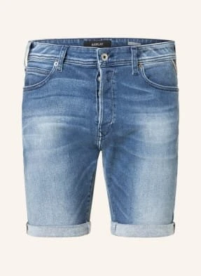 Replay Szorty Jeansowe Tapered Fit blau