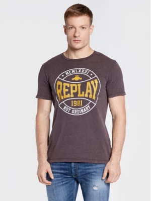 Replay T-Shirt M6292.000.22658LM Fioletowy Regular Fit