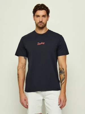 Replay T-shirt | Regular Fit granatowy