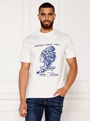 Replay T-shirt | Regular Fit biały