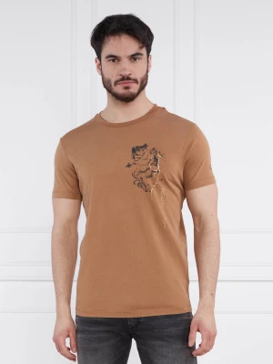 Replay T-shirt | Regular Fit brązowy
