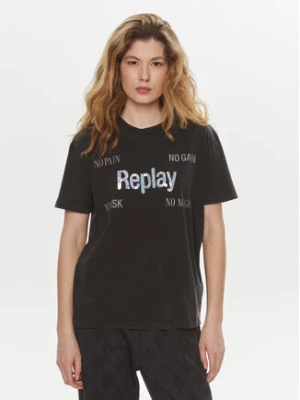 Replay T-Shirt W3072A.000.22658M Czarny Regular Fit