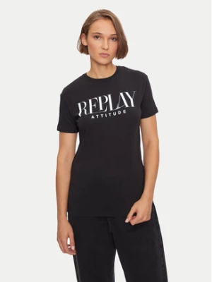 Replay T-Shirt W3566R.000.20994 Czarny Regular Fit