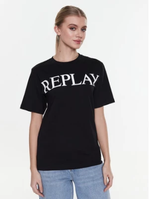 Replay T-Shirt W3698E.000.23188P Czarny Relaxed Fit
