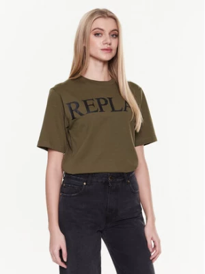 Replay T-Shirt W3698E.000.23188P Zielony Relaxed Fit