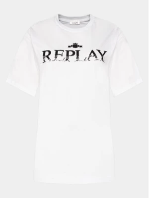 Replay T-Shirt W3698P.000.23608P Biały Regular Fit