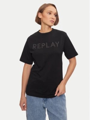 Replay T-Shirt W3698R.000.23188P Czarny Regular Fit