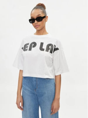 Replay T-Shirt W3798N.000.23608P Biały Relaxed Fit