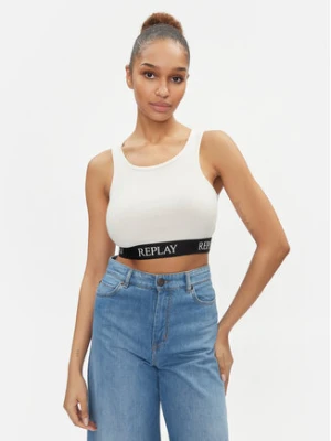 Replay Top W3782C.000.23687P Écru Slim Fit