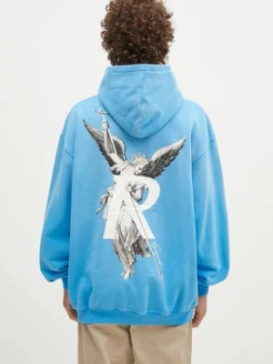 Represent bluza bawełniana Archangel Hoodie męska kolor niebieski z kapturem z nadrukiem MLM4238.196