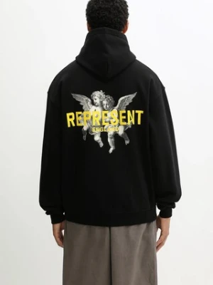Represent bluza bawełniana Legacy Cherubs męska kolor czarny z kapturem z nadrukiem MLM100370