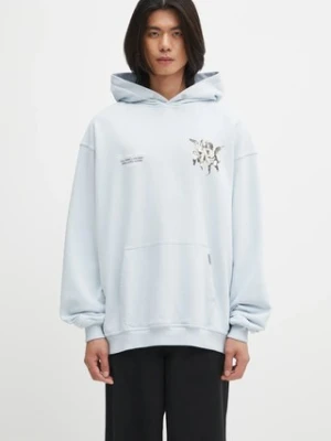 Represent bluza bawełniana Legacy Cherubs męska kolor niebieski z kapturem z nadrukiem MLM100370
