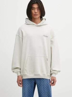 Represent bluza bawełniana Owners Club Script męska kolor szary z kapturem z nadrukiem OCM41200