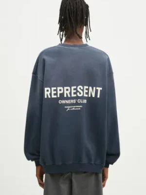 Represent bluza bawełniana Owners Club Sweater męska kolor granatowy z nadrukiem OCM41115.224