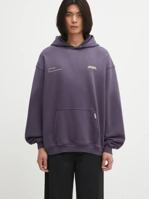 Represent bluza bawełniana Patron Of The Club Hoodie męska kolor fioletowy z kapturem z nadrukiem MLM4270