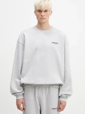 Represent bluza bawełniana Represent Owners Club Sweater męska kolor szary z nadrukiem OCM41115.158
