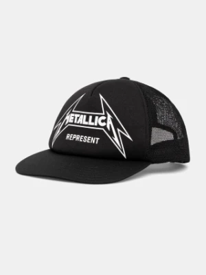 Represent czapka z daszkiem Metallica Cap kolor czarny z nadrukiem MLM802.01