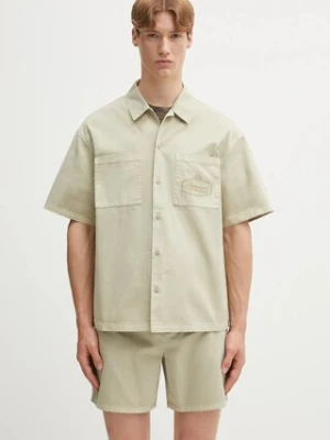 Represent koszula bawełniana Short Sleeve Cotton Overshirt męska kolor beżowy relaxed MLM21482.25