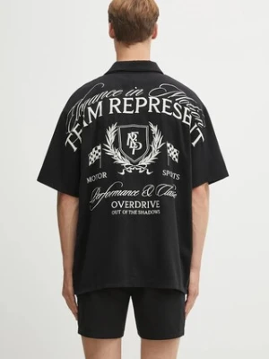 Represent koszula Crest Shirt męska kolor czarny relaxed MLM2971.01