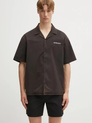 Represent koszula Serif Shirt męska kolor brązowy relaxed MLM21464.01