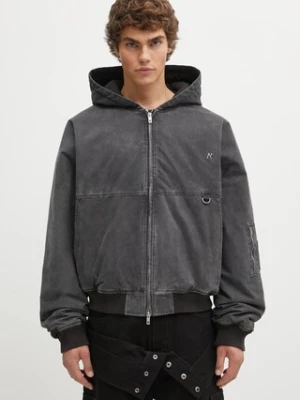 Represent kurtka Hooded Bomber (Washed) kolor szary zimowa MLM100127