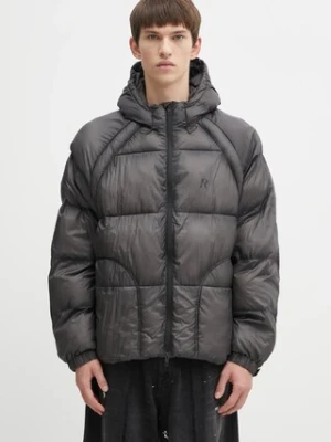 Represent kurtka Translucent Hooded Puffer kolor czarny przejściowa MLM100120