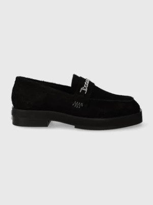 Represent mokasyny zamszowe Loafer męskie kolor czarny MF9002.01