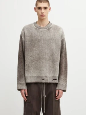 Represent sweter dwustronny wełniany Reversible Fade Out kolor brązowy MLM100217