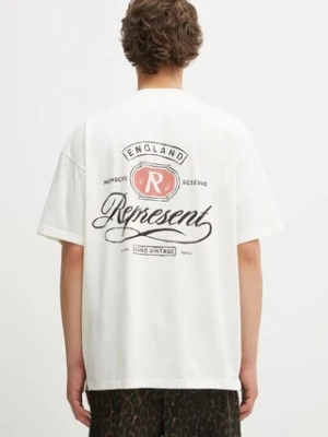 Represent t-shirt bawełniany Grand Vintage Hand Drawn męski kolor beżowy z nadrukiem MLM100450