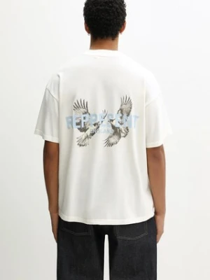 Represent t-shirt bawełniany Legacy Falcon męski kolor beżowy wzorzysty MLM100735