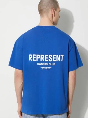 Represent t-shirt bawełniany Owners Club męski kolor niebieski z nadrukiem OCM409.109