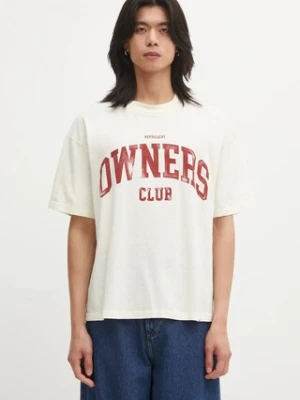 Represent t-shirt bawełniany Owners męski kolor beżowy z nadrukiem OCM100047.30