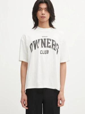 Represent t-shirt bawełniany Owners męski kolor beżowy z nadrukiem OCM100047.72