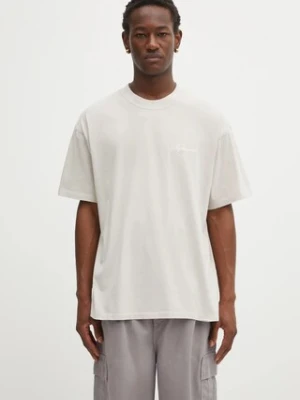 Represent t-shirt bawełniany Script Logo męski kolor beżowy z aplikacją MLM100026