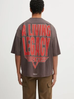 Represent t-shirt dwustronny Reversible Living Legacy Tour męski kolor brązowy z nadrukiem MLM100176