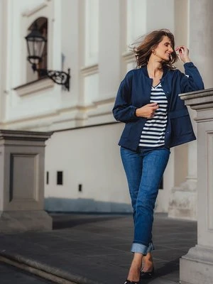 REPREVE® Jeansy damskie Mona Straight z podwinięciem – Neo Comfort Olsen