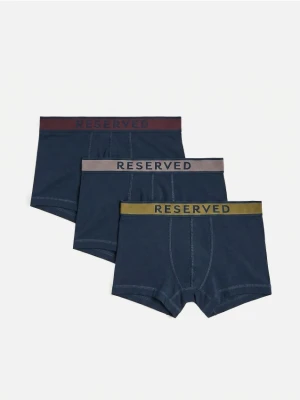 Reserved - 3 pack bokserek Classic z lyocellu - granatowy