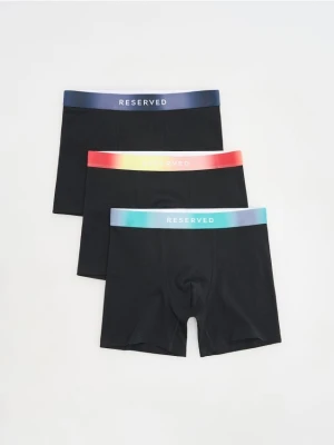 Reserved - 3 pack bokserek Long - czarny