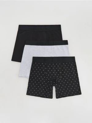 Reserved - 3 pack bokserek Long - czarny